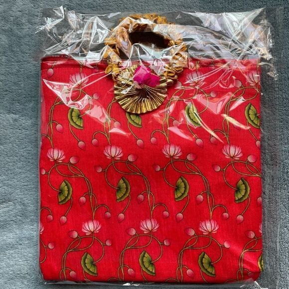 🔵NWT Pichwai print Indian colorful gift bag/ wallet/ bag/purse/potli - Picture 8 of 14